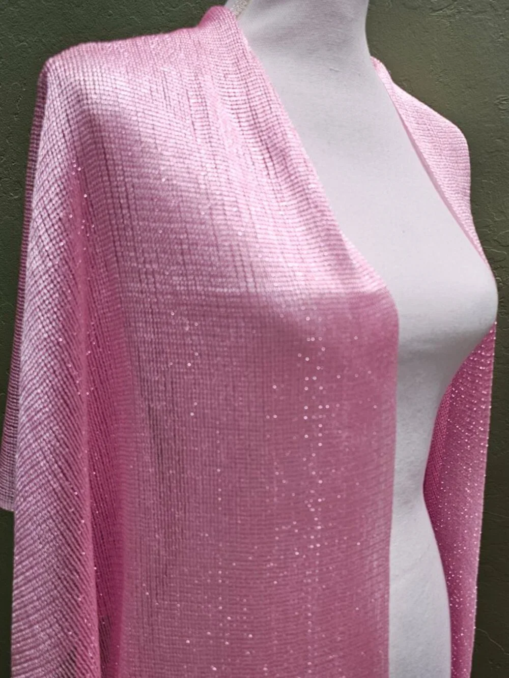 Pink Shimmer and Shine Scarf Shawl Wrap NWT